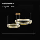 DecorBites™ Crystal LED Chandelier: Modern Steel Pendant Lighting for Luxurious Foyer Decor