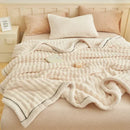 DecorBites™ Fluffy Rabbit Plush Warm Blanket for Bed, Soft & Cozy Autumn Winter Comfort