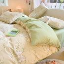 DecorBites™ Cotton Cartoon Printed Bed Set with Non-Fading Floral Patterns for Adults