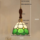 DecorBites™ Glass LED Pendant Lamp Tiffany Style Hand Stitch Dining Room Light