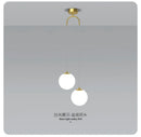 DecorBites™ Double Glass Ball Pendant Light Fixture for Bedroom Ceiling Lighting