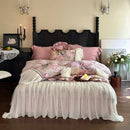 DecorBites™ Double Lace Ruffles Egyptian Cotton Thickened Bedding Set - Duvet Covers, Sheet, Pillowcases