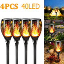 Outdoor 96LED Solar Flame Torch Lights Flickering Light Dancing Led Waterproof Garden Decoration Lawn Path Yard Patio Lamps