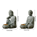 Sitting Buddhas Statue with Tealight Candle Holder Buddhas Figurine Sculpture Insenses Holder for Home and Garden Drop Shipping