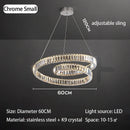 DecorBites™ Crystal Chandelier LED Light Fixture, Luxury Decor Hanging Lamp, Modern Home Lighting