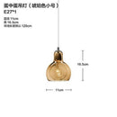 DecorBites™ Gourd Glass Pendant Lamps Clear Amber Modern Dining Room Hanging Lights