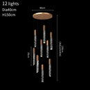 DecorBites™ Crystal LED Chandelier: Stylish Staircase & Living Room Lighting