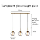 DecorBites™ Glass Pendant Lights: Nordic LED Hanging Lamp for Kitchen, Dining Room, Bedroom.