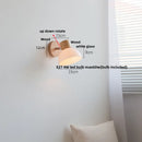 DecorBites™ Amber Glass LED Wall Sconce Nordic Modern Wood Pull Chain Switch Stair Light