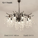 DecorBites™ Crystal Branch Chandelier: Modern Minimalist Luxury Lighting for Living Room and Bedroom