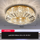 DecorBites™ Crystal LED Ceiling Lights Shiny Gold/Chrome Steel E14 Mount Fixtures