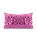 DecorBites™ 3D Velvet Flower Pillow Covers in Yellow Beige 45x45cm