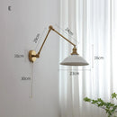 DecorBites™ Copper Swing Arm Wall Lights Sconce Up Down LED Modern Ceramic Lampshade