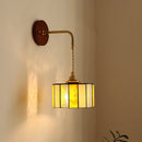DecorBites™ Adjustable LED Wall Lamp Sconce Copper Wood Glass Stair Light