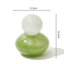 DecorBites™ Geometric Sphere Glass Vase with Lid, Desktop Storage Container
