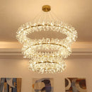 DecorBites™ Crystal LED Chandelier for Home Decor – Modern Hanging Lamp
