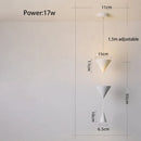 DecorBites™ Cone Long LED Pendant Chandelier for Modern Bedroom, White/Black Variant