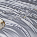 DecorBites™ Egyptian Cotton Flowers Embroidery Bedding Set 6-Piece Home Textiles
