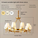 DecorBites™ Copper American Chandelier: Luxury Modern Living Room, Dining Room, Bedroom Light