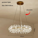 DecorBites™ Crystal Flower Chandelier: Nordic Luxury Lighting for Home Decor & Restaurant