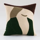DecorBites™ Green Embroidered Tufted Cushion Cover - Modern Minimalism Art Design