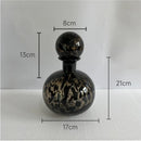 Modern leopard texture glass vase black & white dining room decanter