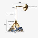DecorBites™ LED Butterfly Glass Wall Lamp Sconce with Pull Chain Switch
