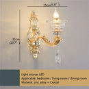 DecorBites™ Gold Crystal Wall Sconce LED Lamp for Home Bedroom & Living Room