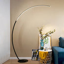 DecorBites™ C-shaped Arc Floor Lamp LED Dimmable Remote Control for Living Room Bedroom