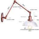 DecorBites™ Adjustable Glass Swing Arm LED Wall Sconce with Pull Chain Switch