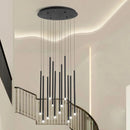 DecorBites™ LED Chandelier: Modern Minimalist Gold Black Wire Adjustable Light Fixture for Dining Room
