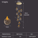 DecorBites™ Crystal LED Stair Slinglight for Nordic Living Room, Villa, and Restaurant