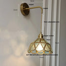 DecorBites™ Amber Glass LED Wall Light Modern Nordic Bedroom Reading Lamp