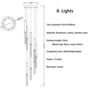 DecorBites™ Crystal LED Chandelier for Staircase & Living Room