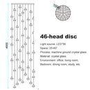 DecorBites™ Crystal Ball Chandelier Pendant Light for Staircase Hallway Bar Décor