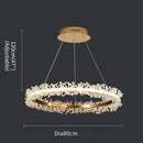 DecorBites™ Crystal Gold Ring LED Chandelier for Home Decoration Luxurious Living Room Dining Bedroom