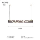 DecorBites™ Gold LED Chandelier: Nordic Minimalist Dimming Pendant Lights for Home Decor