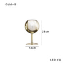 DecorBites™ Glass Gold Table Lamp: Luxury Designer Desk Light for Elegant Living Spaces
