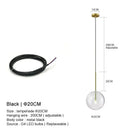DecorBites™ Clear Glass Ball Pendant Chandelier for Dining Room Bedroom Decor Lighting