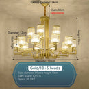 Modern gold geometric decorbites crystal chandelier living room light