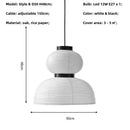 DecorBites™ Japanese Paper Pendant Lights Dining Room Chandelier