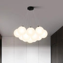 DecorBites™ Glass Ball LED Pendant Light for Home Decor, Nordic Style Chandelier for Living Room