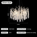 DecorBites™ Crystal Branch Chandelier: Elegant LED Ceiling Light for Living/Dining Room & Foyer