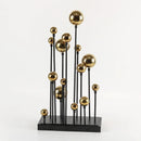 DecorBites™ Geometric Golden Ball Ornaments - Abstract Metal Decorations