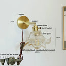 DecorBites™ Glass Copper Wall Lights Up Down Rotate Study Cafe, Nordic Modern Bedside Lamp