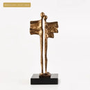 DecorBites™ Abstract Iron Cast Couple Statue for Home Decor and Family Happiness
