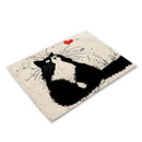 DecorBites™ Black Cat Linen Placemat Set for Dining Table & Kitchen Decor