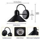DecorBites™ Black Farmhouse Barn Lights: Waterproof Outdoor Wall Sconce with E27 Socket