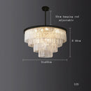 DecorBites™ Crystal LED Chandelier: Minimalist Luxury Lighting for Dinning Table