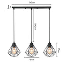 DecorBites™ Industrial Wood Pendant Chandelier for Dinning Living Room Kitchen LED Fixture